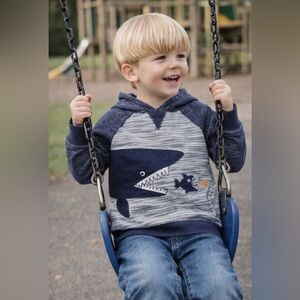 Gymboree Blue Shark Graphic Hoodie